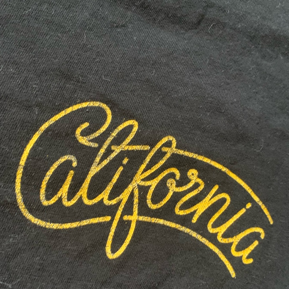 Faded Black California Landmarks Graphic Crop Top T-Shirt - Picture 10 of 11